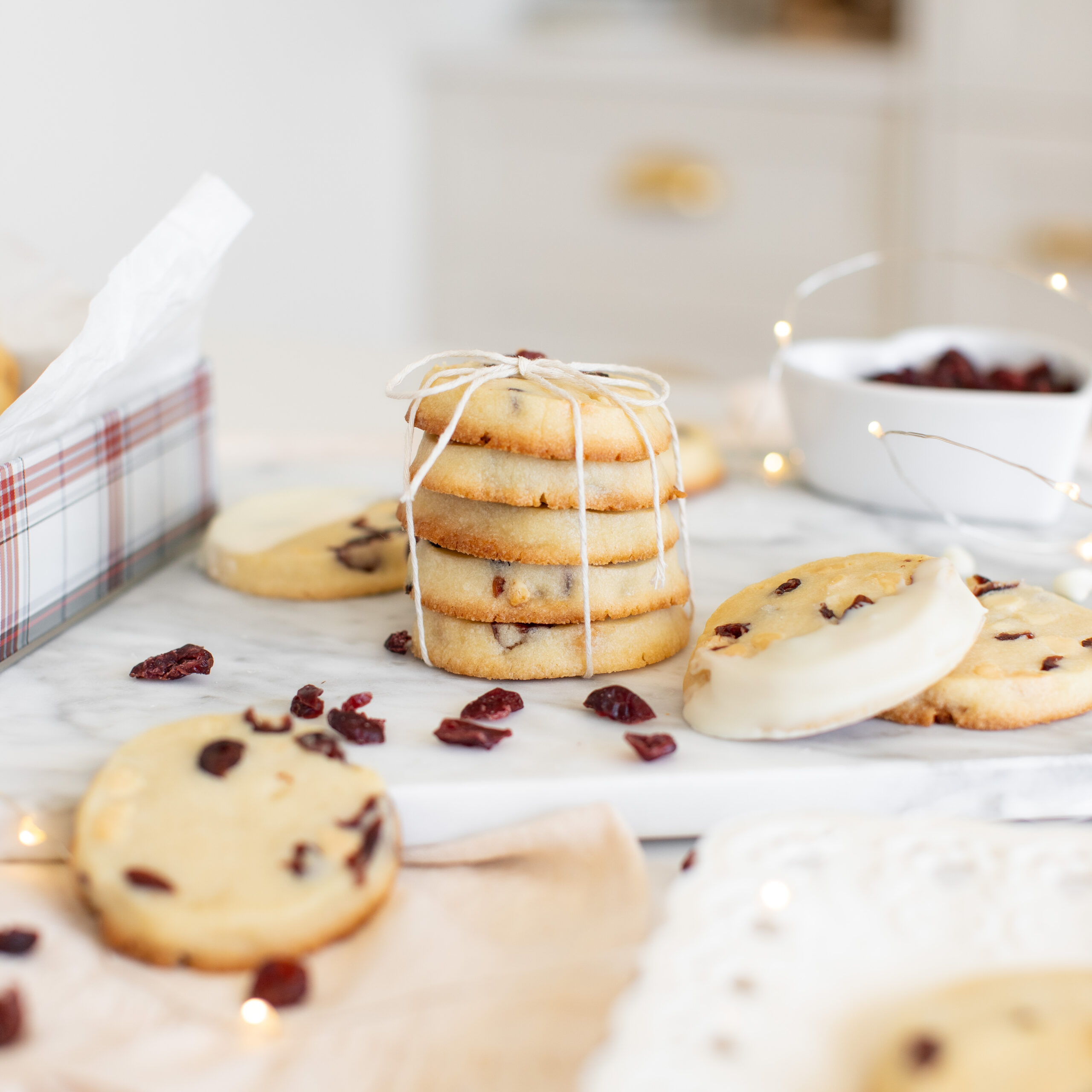 Cranberry White Chocolate Slice & Bake Cookies 