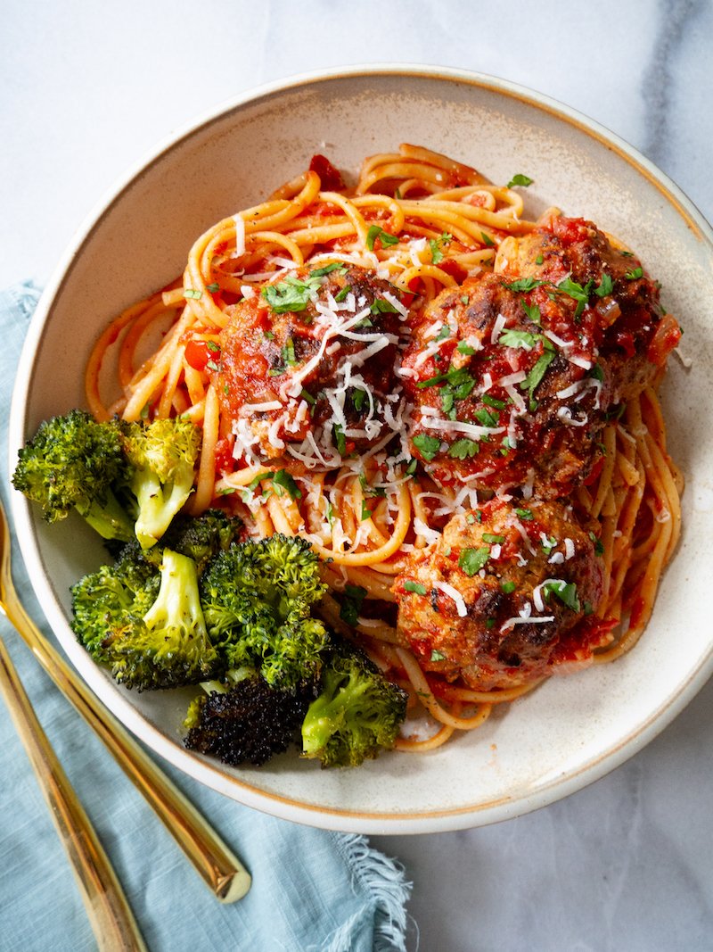 Spaghetti and Spicy Meatballs Recipe — Registered Dietitian Columbia SC
